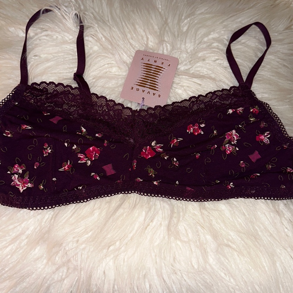 🆕 SAVAGE X FENTY Cotton Essentials Lace-Trim Bralette